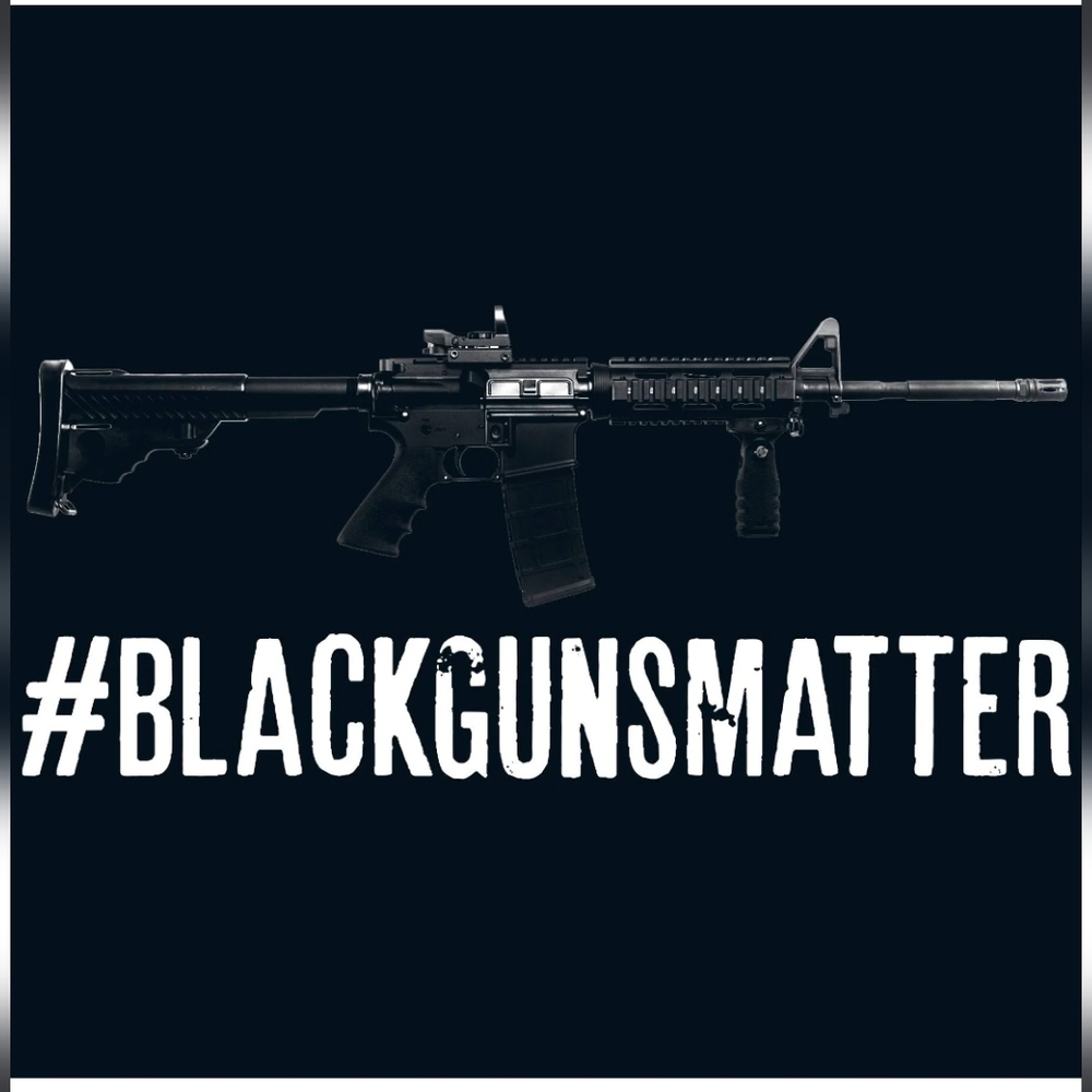 Mens #BlackGunsMatter Graphic T-Shirt AR-15‎ Rifle 2nd Amendment Tee Black - Picture 2 of 3